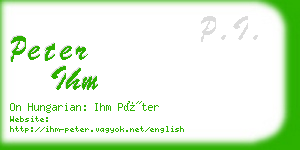 peter ihm business card